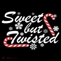 Sweet But Twisted Funny Candy Cane Christmas Women's Hoodie thumb 2