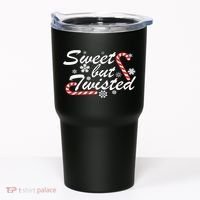 Sweet But Twisted Funny Candy Cane Christmas Tumbler thumb 0