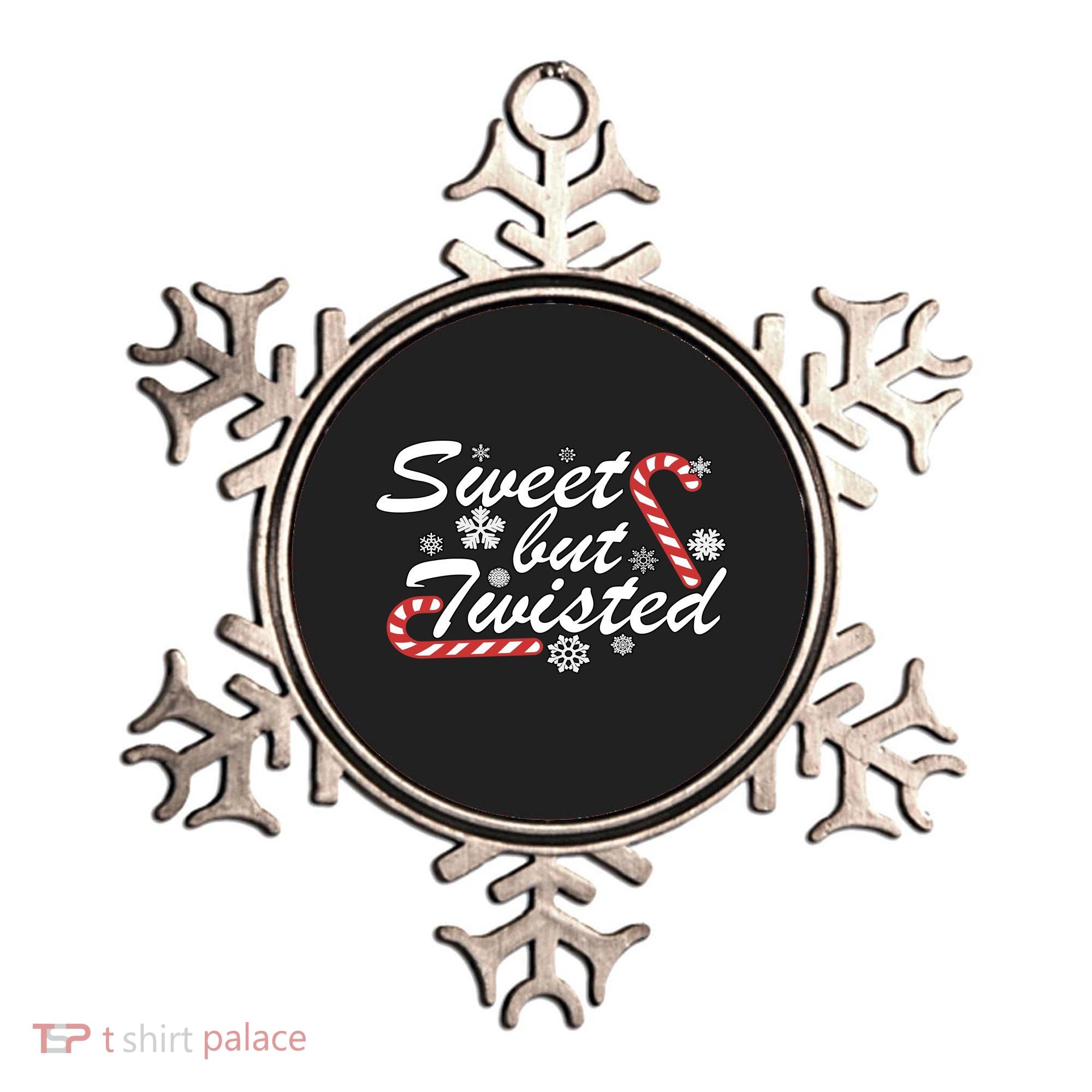 Sweet But Twisted Funny Candy Cane Christmas Ornament