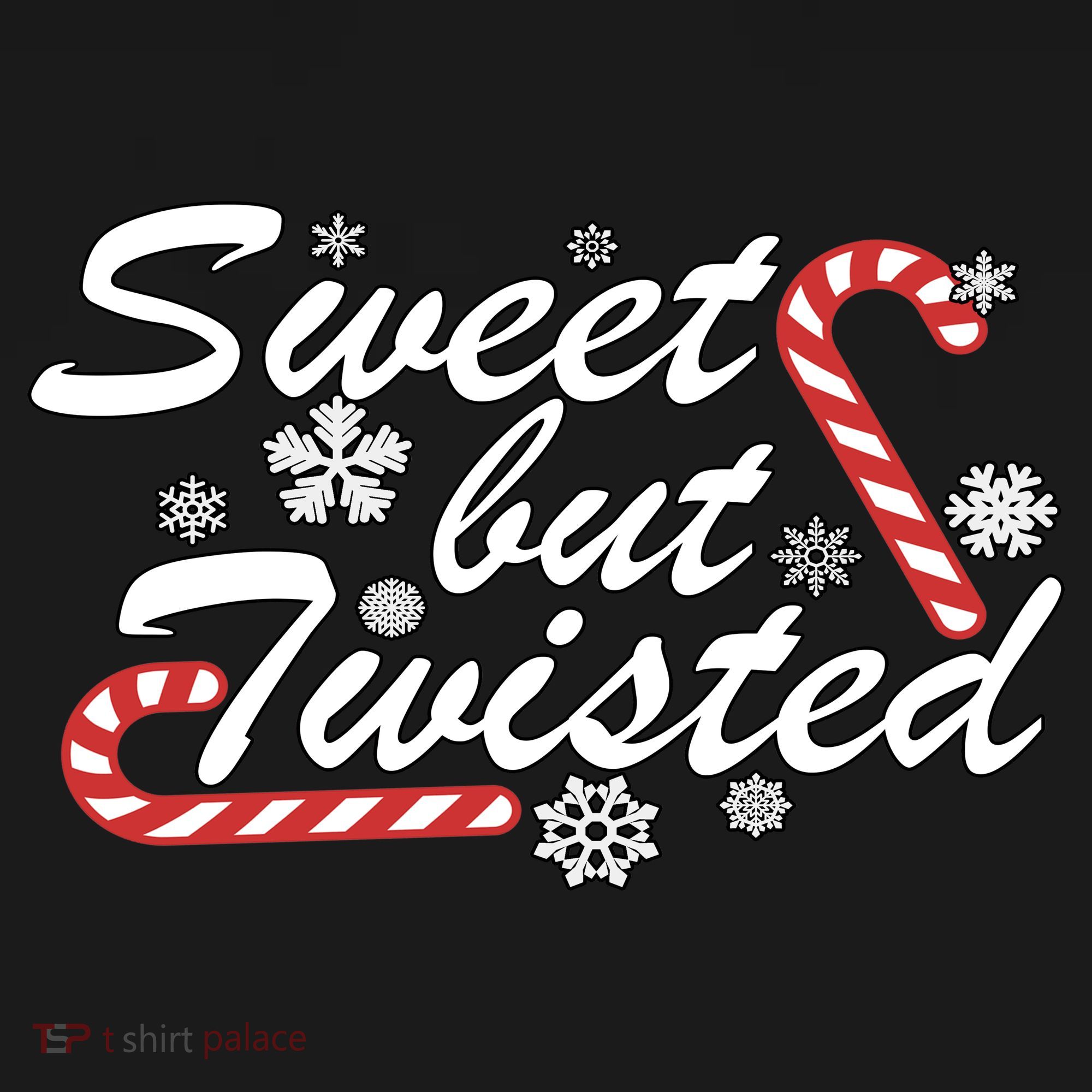 Sweet But Twisted Funny Candy Cane Christmas Ornament