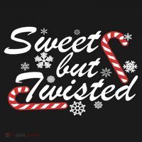 Sweet But Twisted Funny Candy Cane Christmas Baby Bodysuit thumb 2