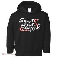 Sweet But Twisted Funny Candy Cane Christmas Toddler Hoodie thumb 0