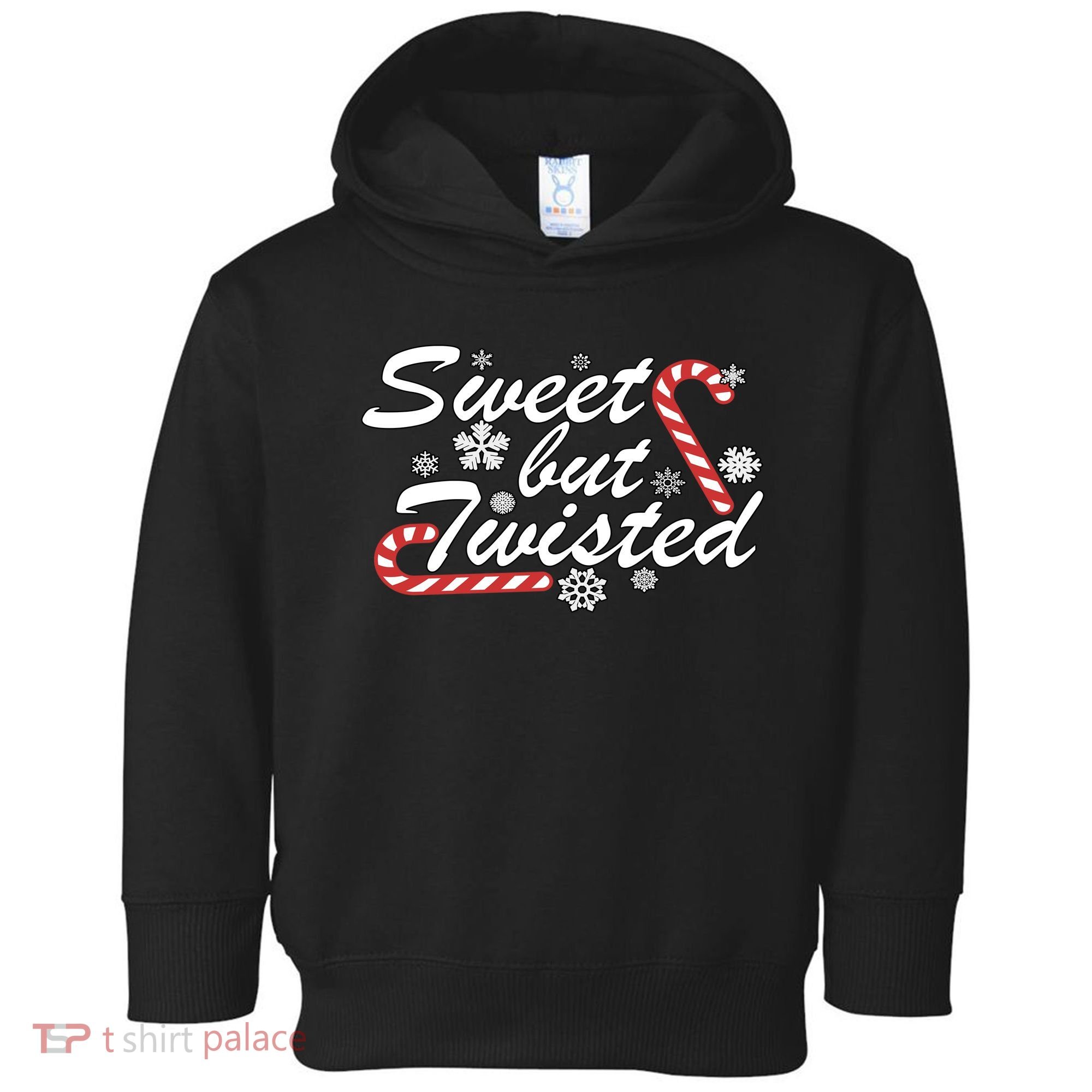Sweet But Twisted Funny Candy Cane Christmas Toddler Hoodie