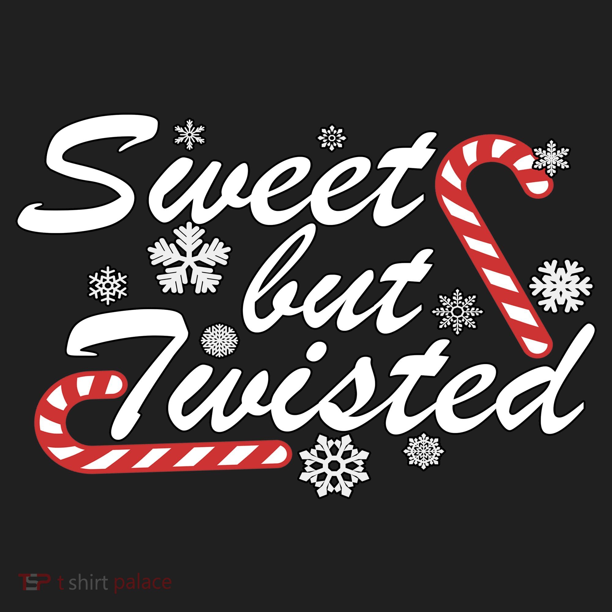 Sweet But Twisted Funny Candy Cane Christmas Golf Towel