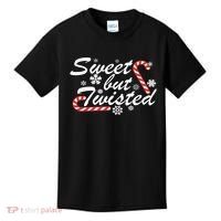 Sweet But Twisted Funny Candy Cane Christmas Kids T-Shirt thumb 0
