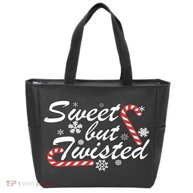 Sweet But Twisted Funny Candy Cane Christmas Tote Bag