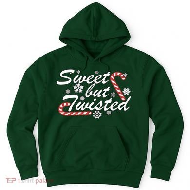 Sweet But Twisted Funny Candy Cane Christmas Hoodie