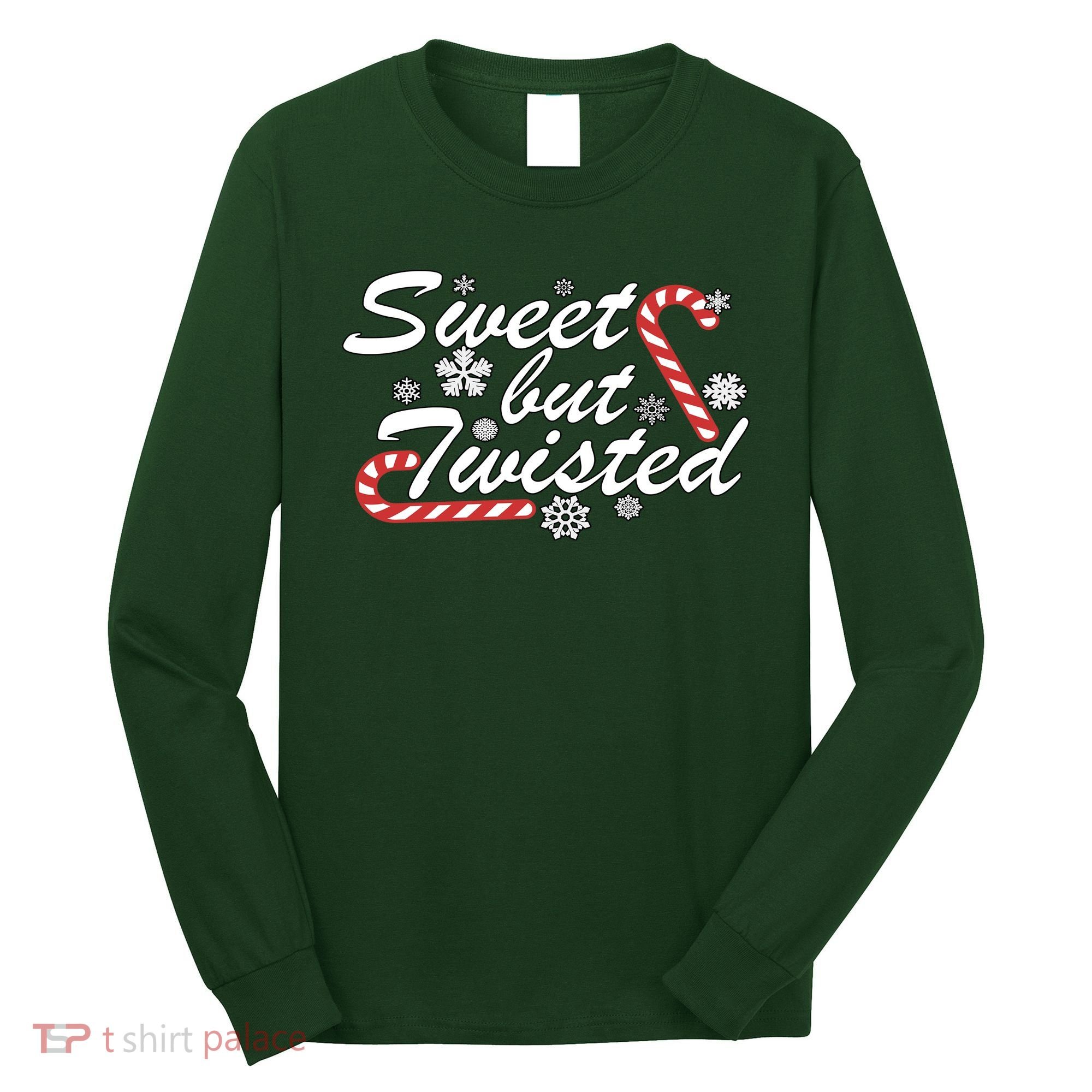 Sweet But Twisted Funny Candy Cane Christmas Long Sleeve Shirt