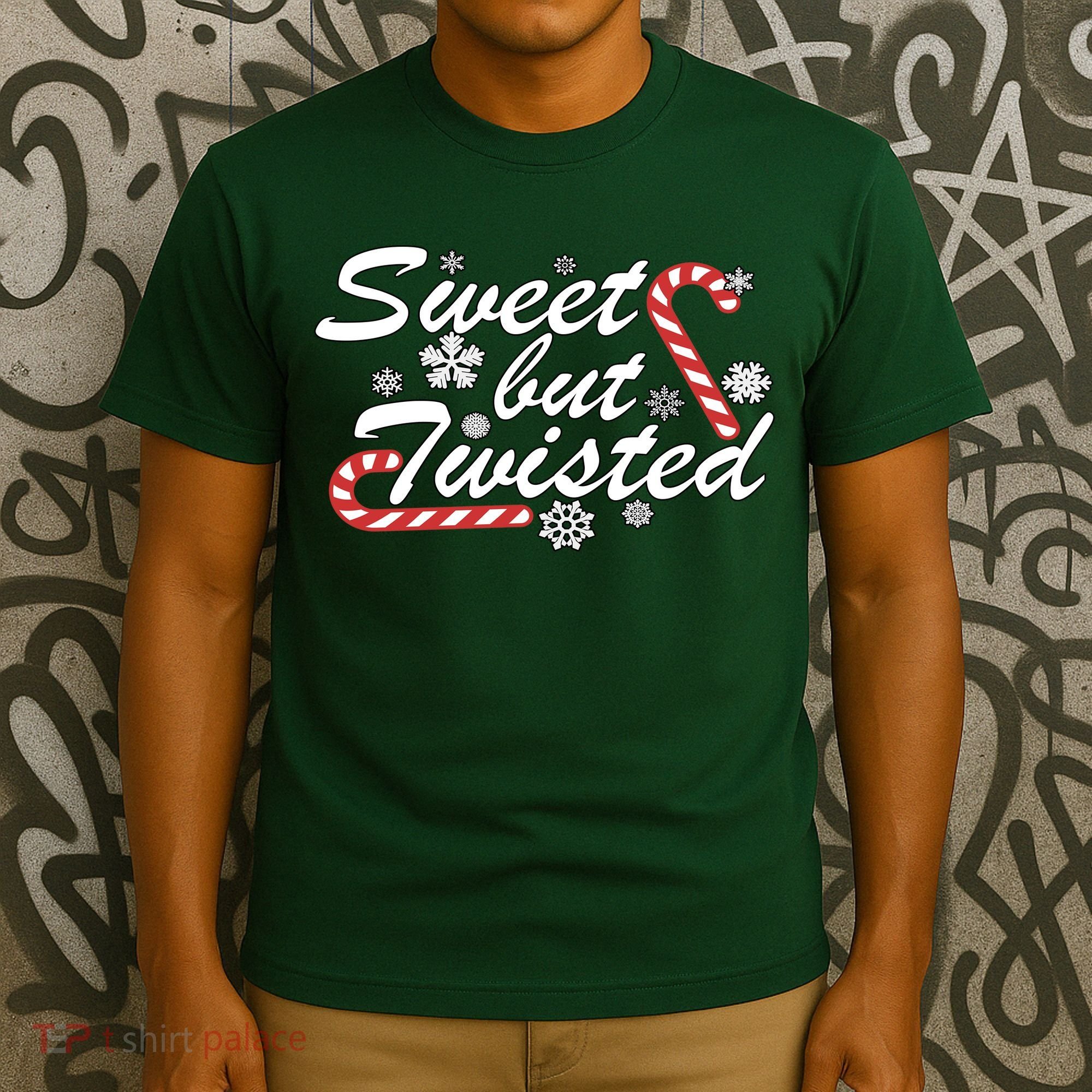Sweet But Twisted Funny Candy Cane Christmas T-Shirt