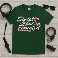 Sweet But Twisted Funny Candy Cane Christmas T-Shirt thumb 5