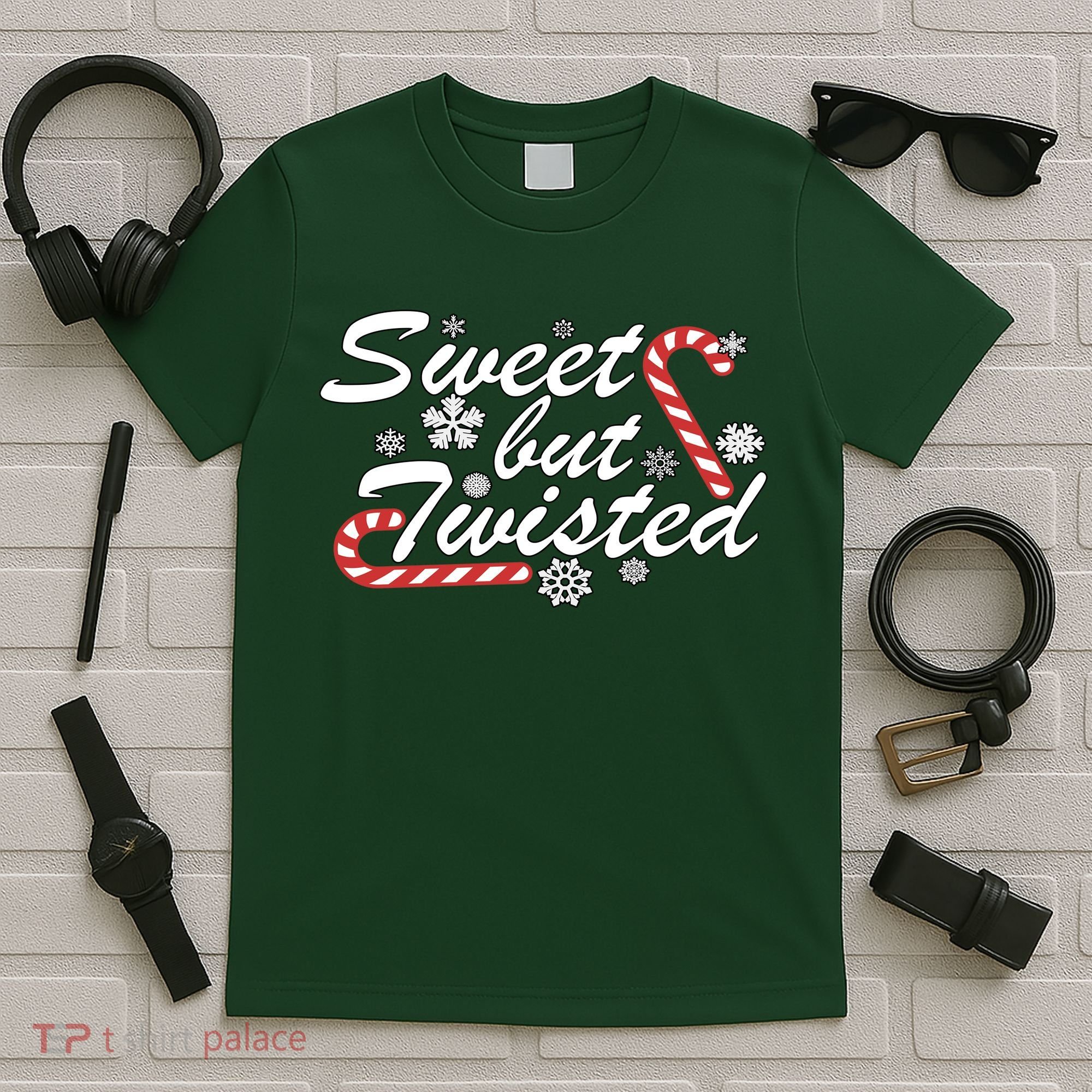 Sweet But Twisted Funny Candy Cane Christmas T-Shirt