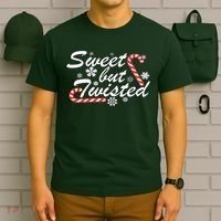 Sweet But Twisted Funny Candy Cane Christmas T-Shirt thumb 6