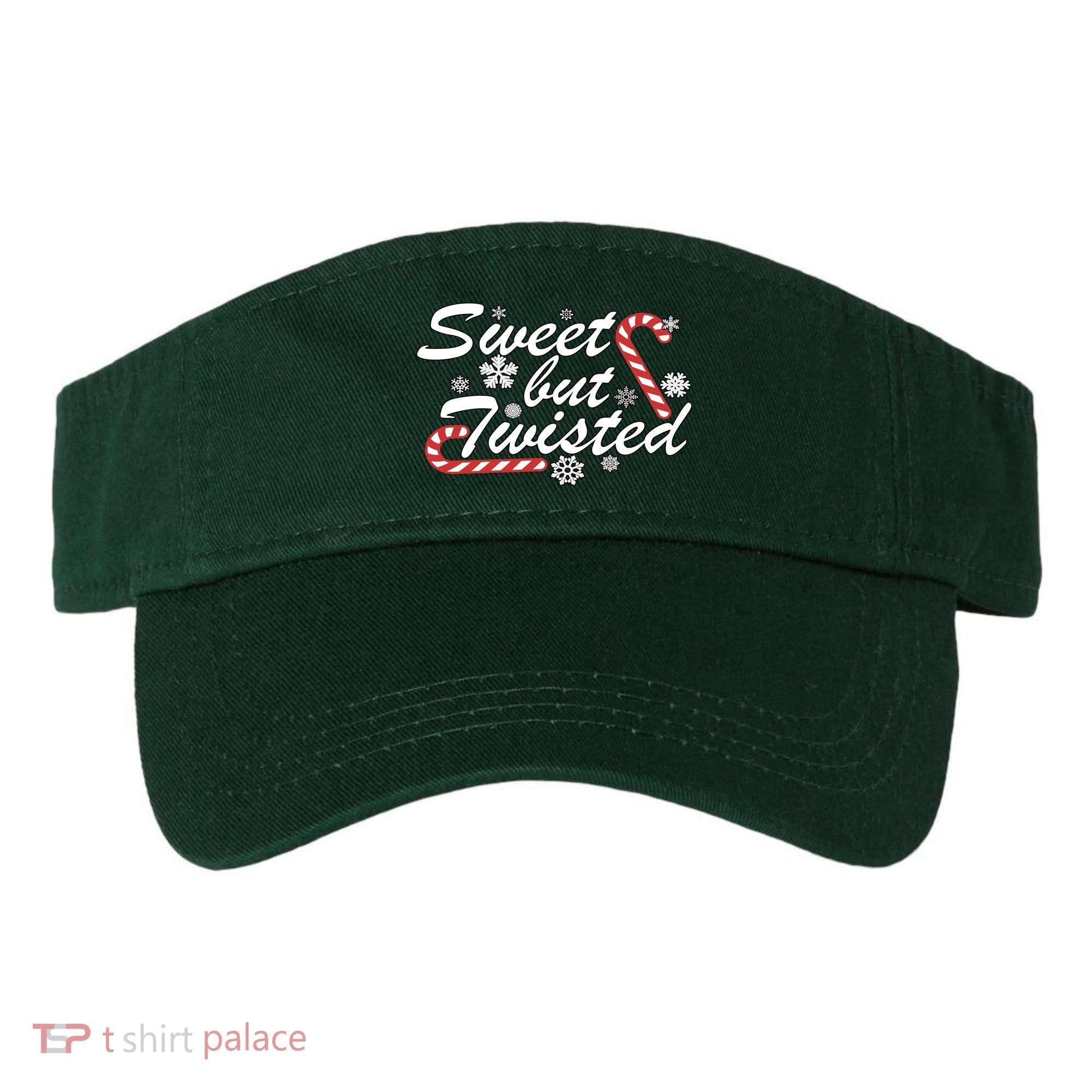 Sweet But Twisted Funny Candy Cane Christmas Visor