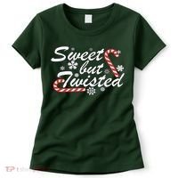 Sweet But Twisted Funny Candy Cane Christmas Women's T-Shirt thumb 0