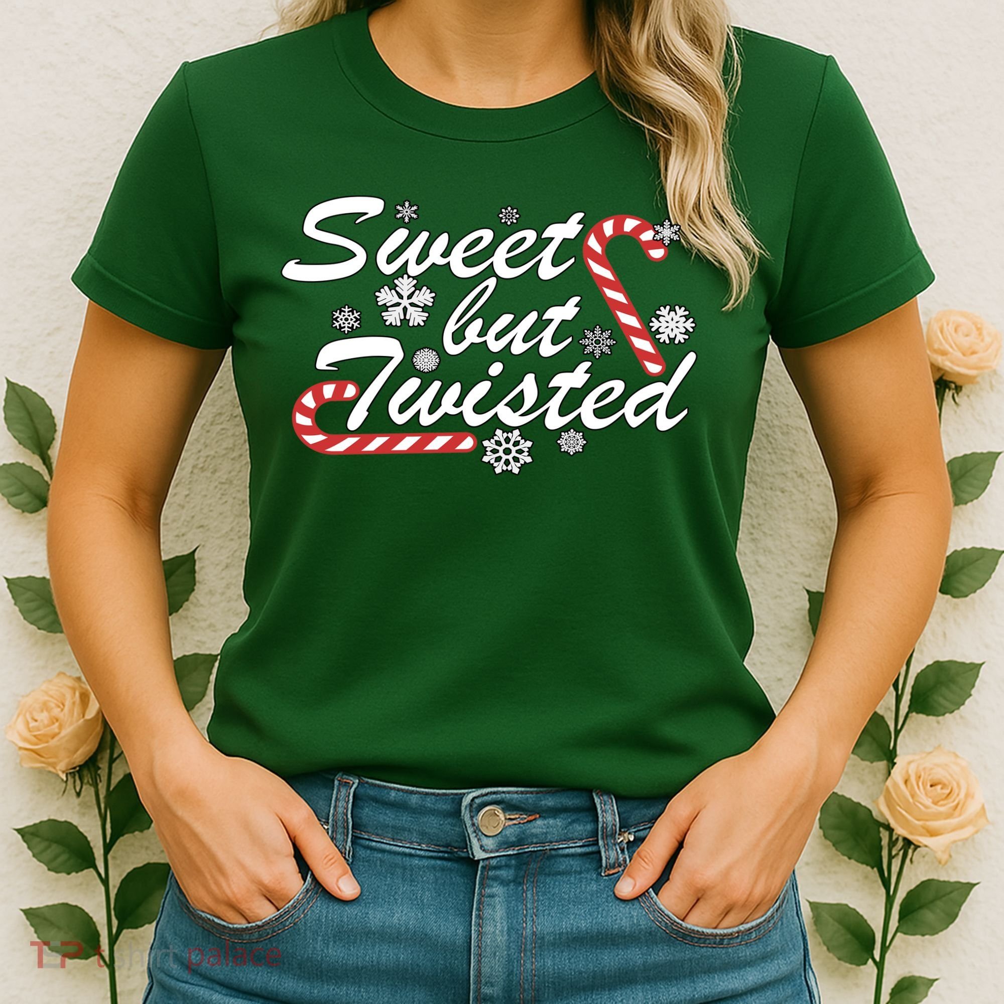 Sweet But Twisted Funny Candy Cane Christmas Women's T-Shirt