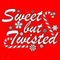 Sweet But Twisted Funny Candy Cane Christmas Santa Hat thumb 1