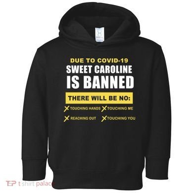 Sweet Caroline Is Banned Funny Pandemic  Toddler Hoodie