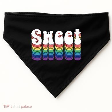 Sweet Groovy Retro 70's Style USA-Made Doggie Bandana