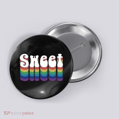 Sweet Groovy Retro 70's Style Button