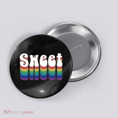 Sweet Groovy Retro 70's Style Button