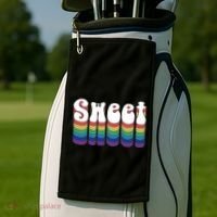 Sweet Groovy Retro 70's Style Golf Towel thumb 2