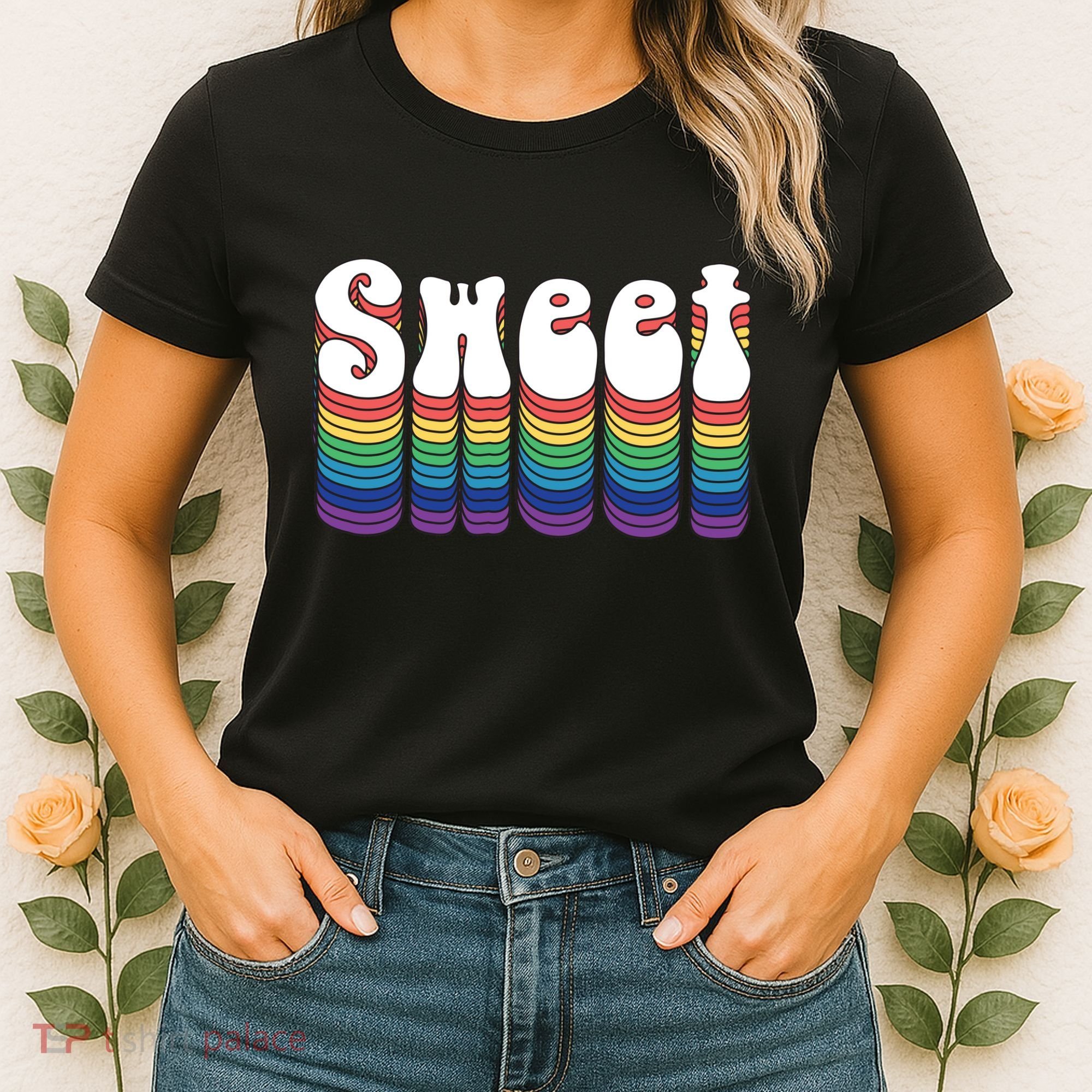 Sweet Groovy Retro 70's Style Women's T-Shirt