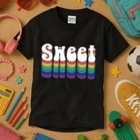 Sweet Groovy Retro 70's Style Kids T-Shirt thumb 3