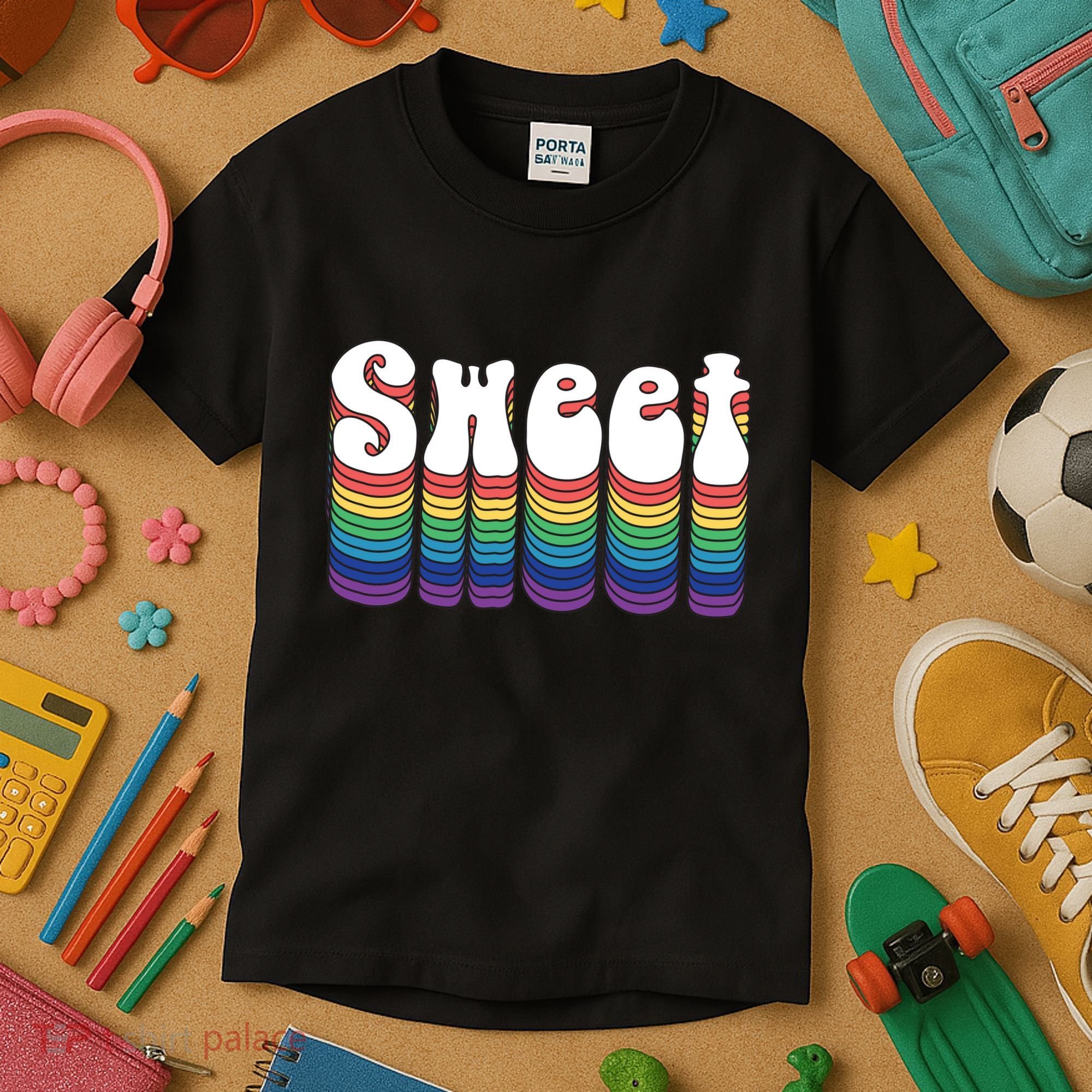Sweet Groovy Retro 70's Style Kids T-Shirt