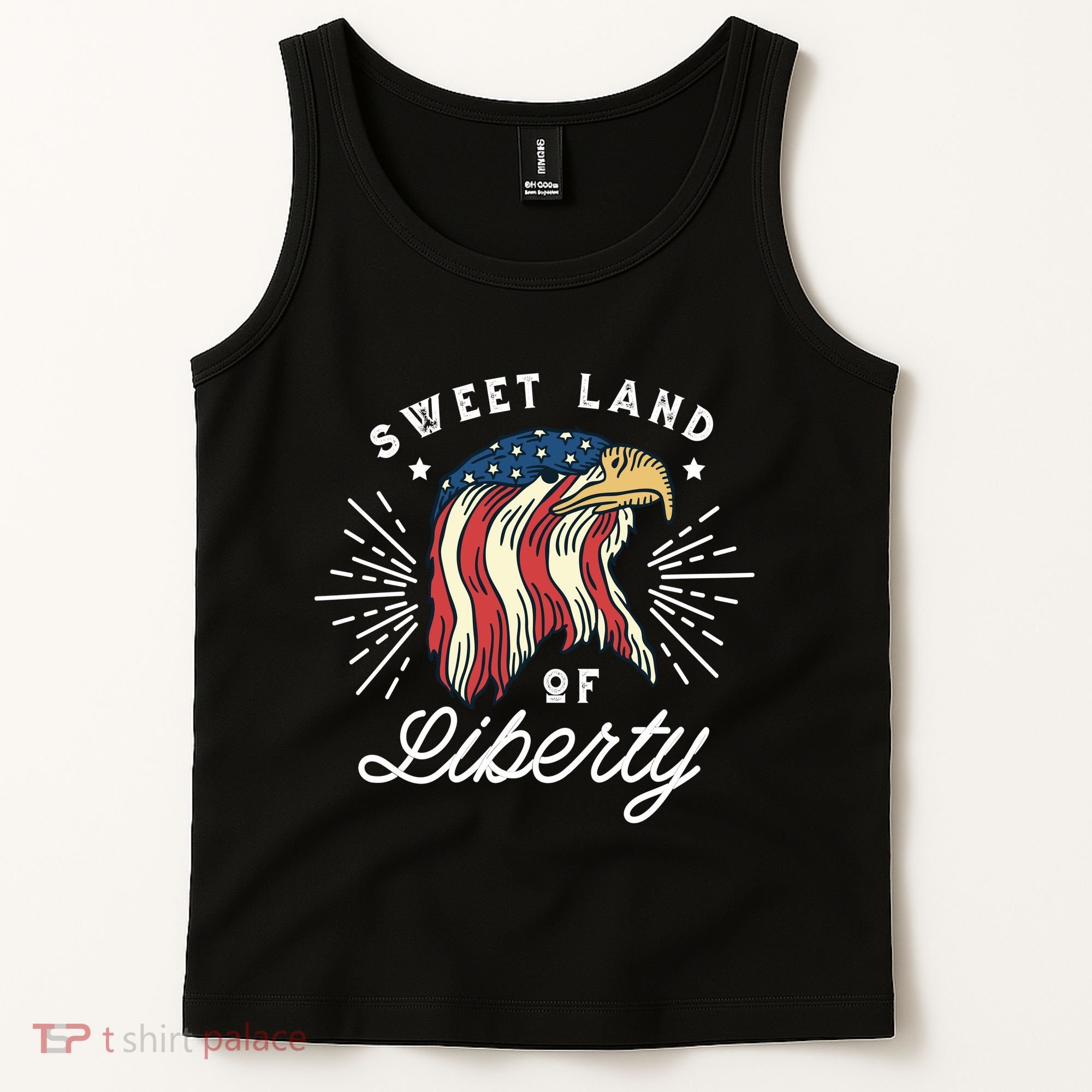 Sweet Land Of Liberty Eagle Tank Top