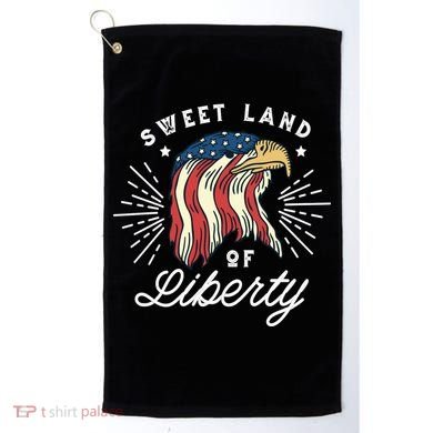 Sweet Land Of Liberty Eagle Golf Towel