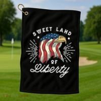 Sweet Land Of Liberty Eagle Golf Towel thumb 1