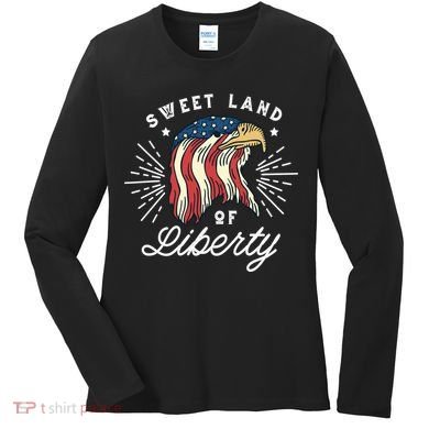 Sweet Land Of Liberty Eagle Women's Long Sleeve Shirt