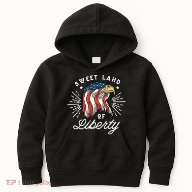 Sweet Land Of Liberty Eagle Kids Hoodie