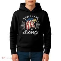 Sweet Land Of Liberty Eagle Kids Hoodie thumb 4
