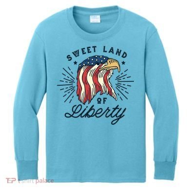 Sweet Land Of Liberty Eagle Kids Long Sleeve Shirt