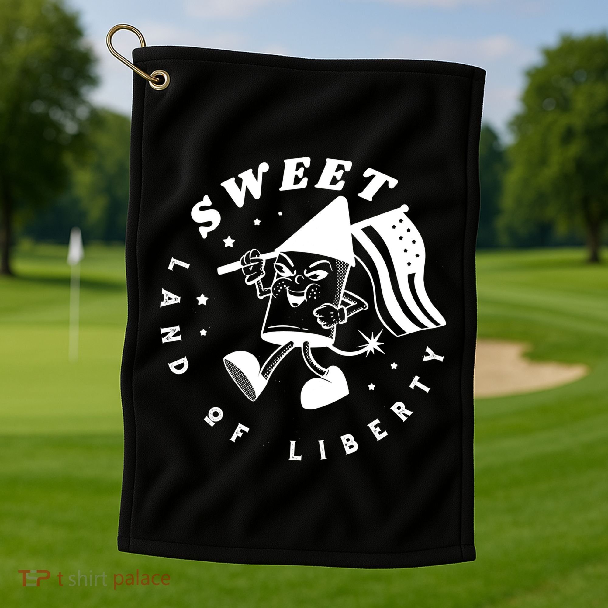 Sweet Land Of Liberty Firework Golf Towel