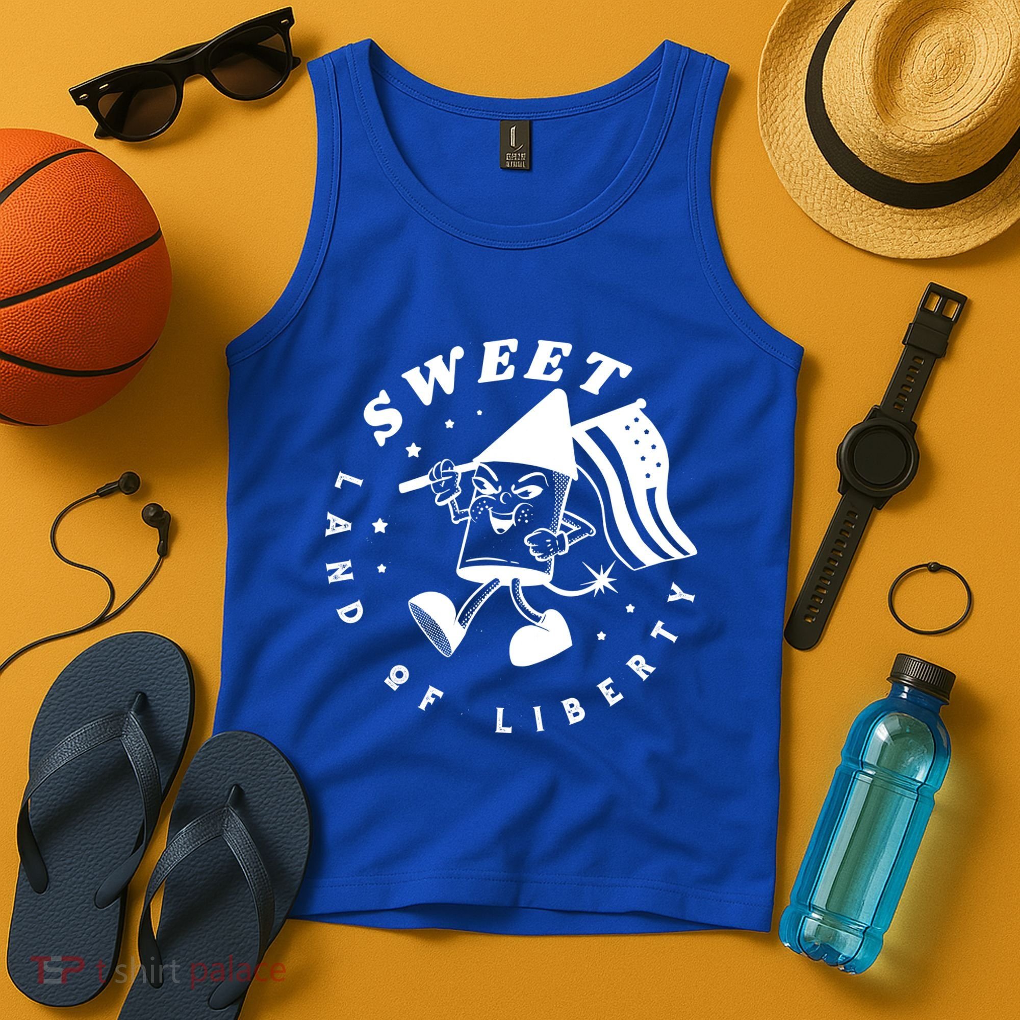 Sweet Land Of Liberty Firework Tank Top