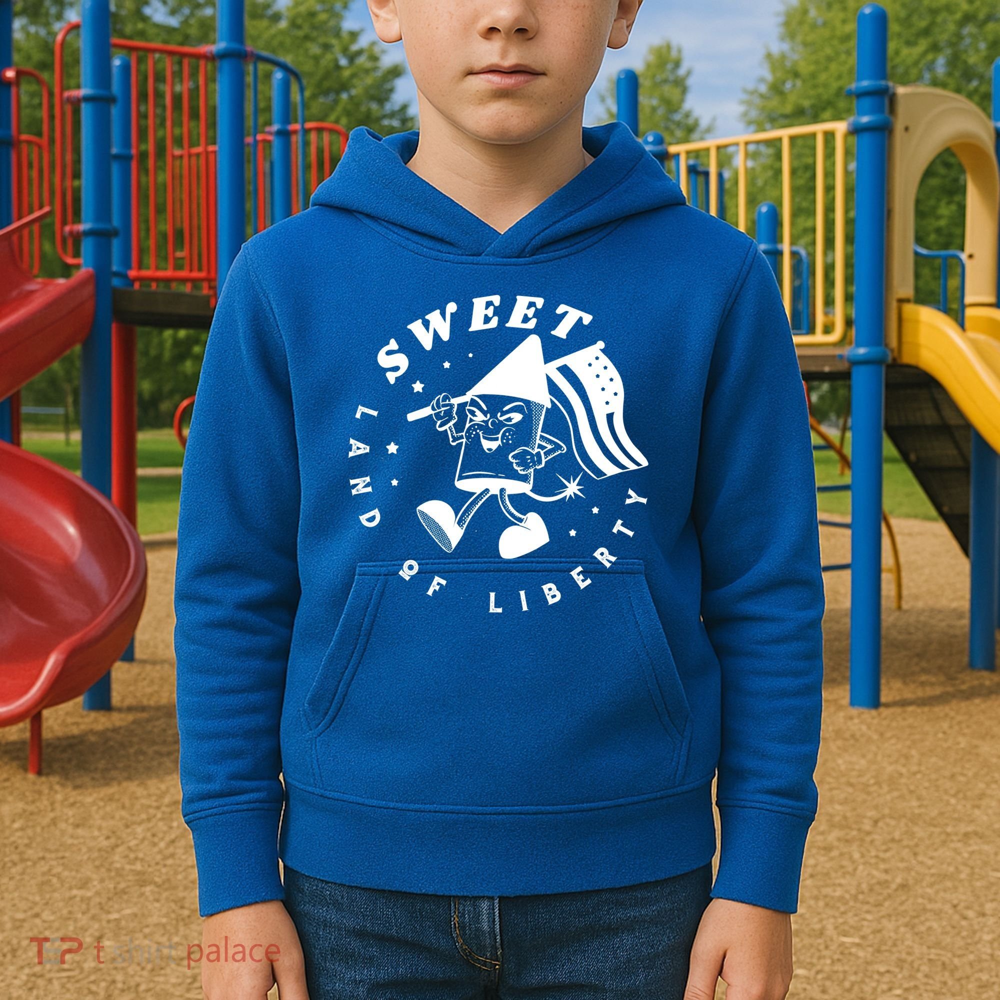 Sweet Land Of Liberty Firework Kids Hoodie