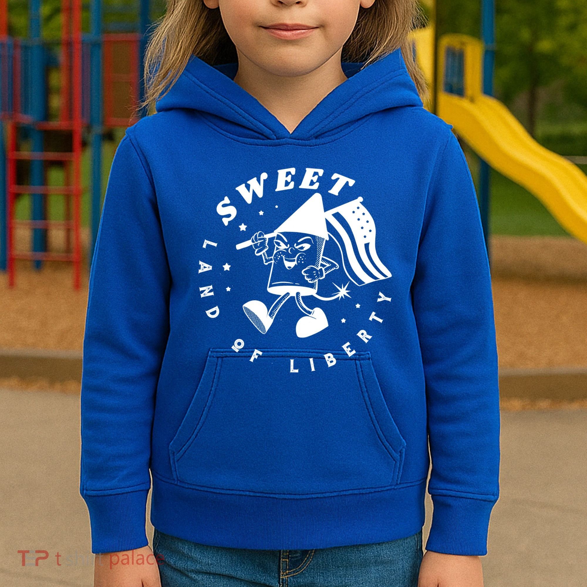 Sweet Land Of Liberty Firework Kids Hoodie