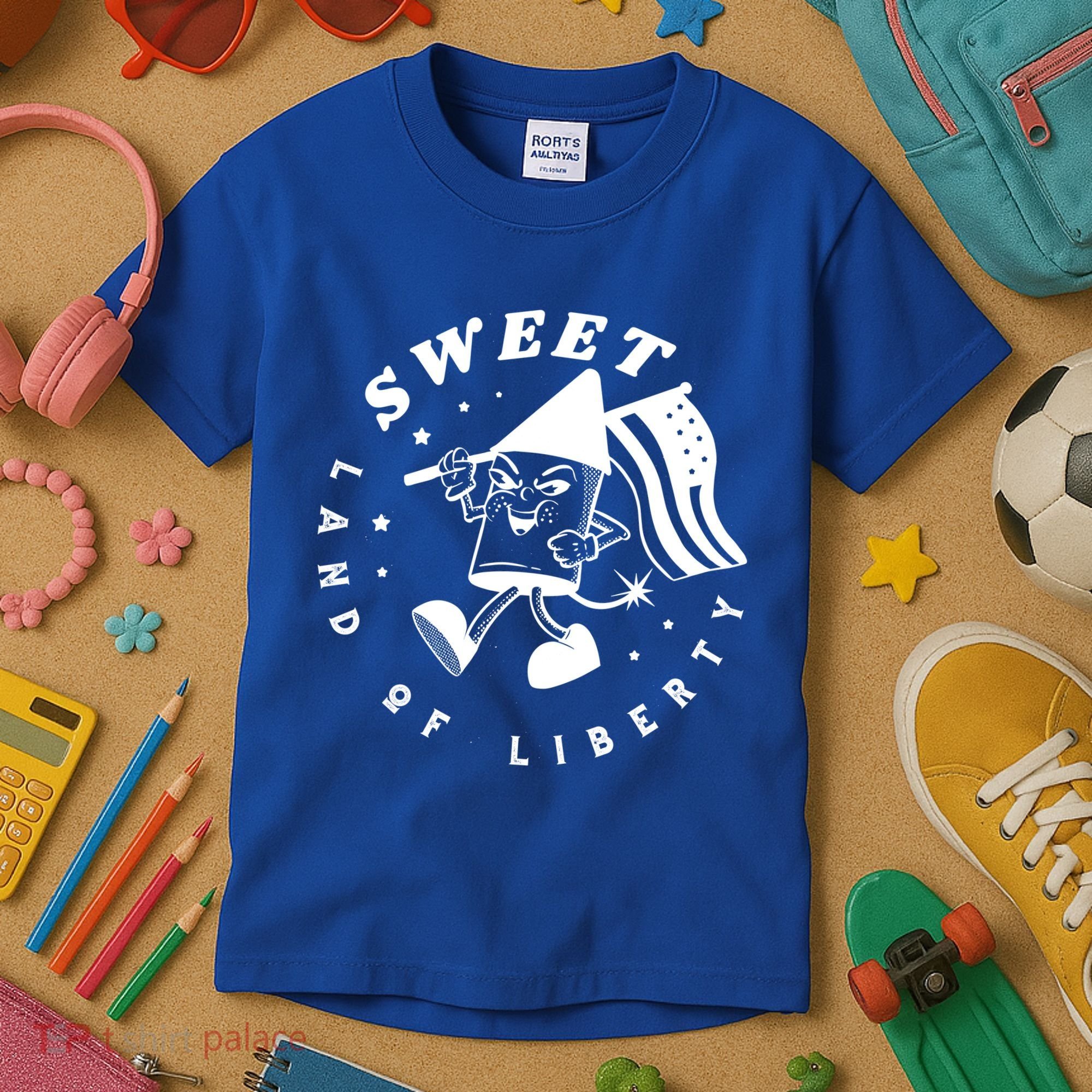 Sweet Land Of Liberty Firework Kids T-Shirt