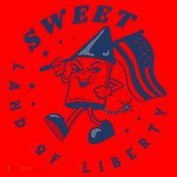 Sweet Land Of Liberty Firework Santa Hat thumb 1