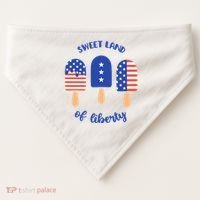 Sweet Land Of Liberty Ice Cream Pops USA-Made Doggie Bandana thumb 0