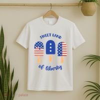 Sweet Land Of Liberty Ice Cream Pops T-Shirt thumb 2