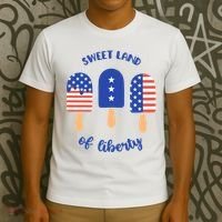 Sweet Land Of Liberty Ice Cream Pops T-Shirt thumb 3