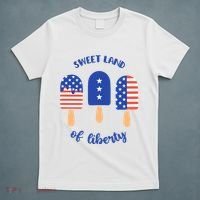 Sweet Land Of Liberty Ice Cream Pops T-Shirt thumb 5