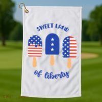 Sweet Land Of Liberty Ice Cream Pops Golf Towel thumb 1