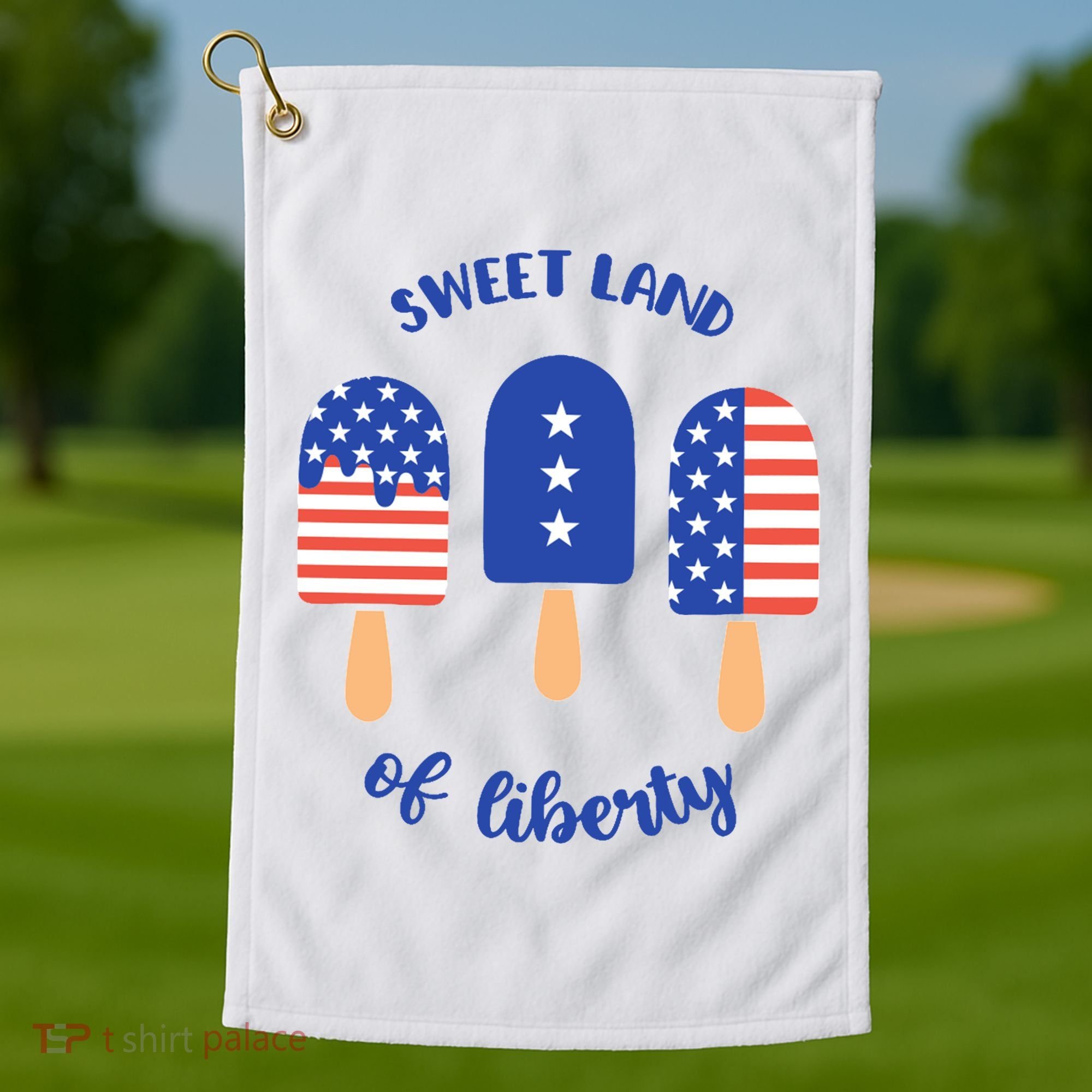 Sweet Land Of Liberty Ice Cream Pops Golf Towel