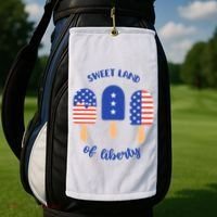 Sweet Land Of Liberty Ice Cream Pops Golf Towel thumb 2