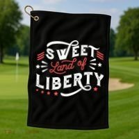 Sweet Land Of Liberty USA Golf Towel thumb 1