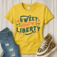 Sweet Land Of Liberty USA Women's T-Shirt thumb 3